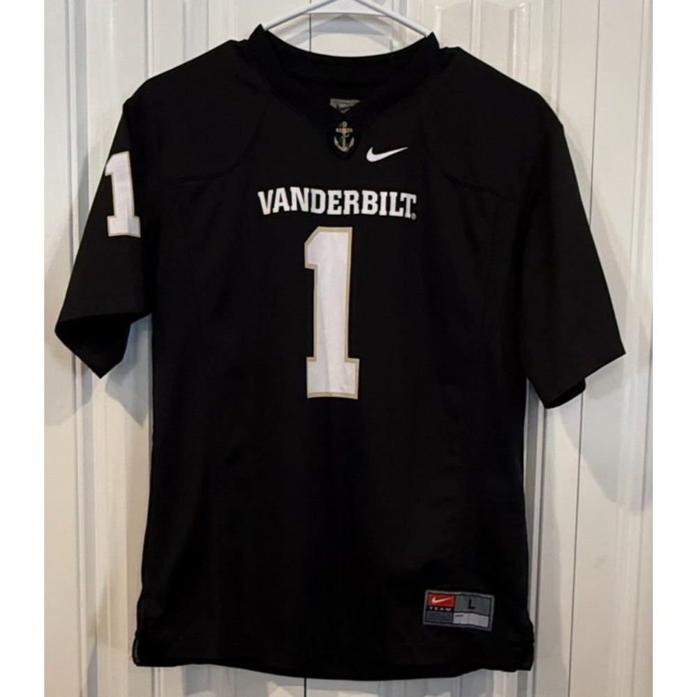 Nike Vanderbilt Commodores #1 Football Jersey Men's L Black Dri-FIT NCAA